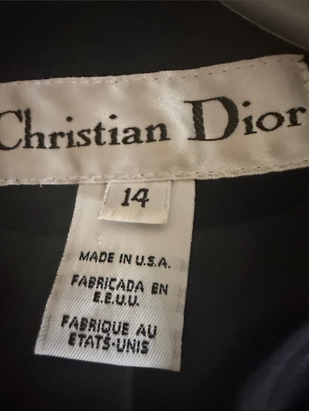 Dior  vintage Black Women's Tailored Blazer with Button Front